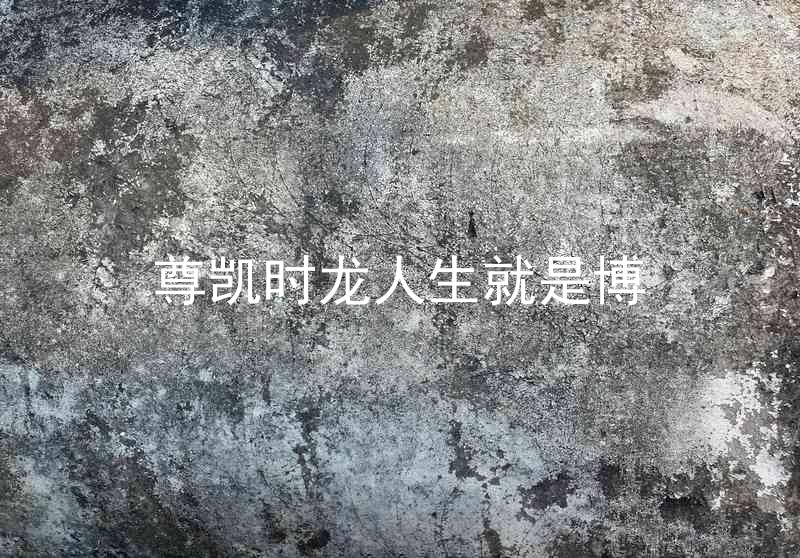 尊凯时龙人生就是博